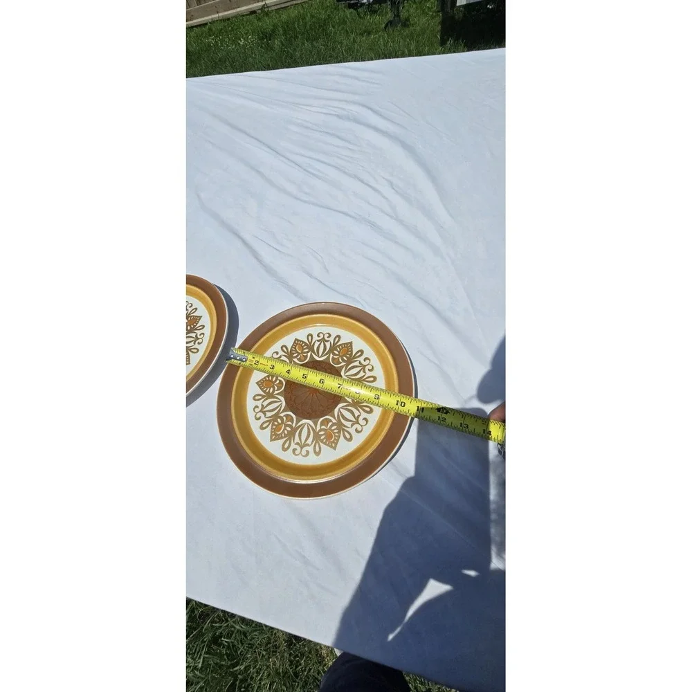 Vintage Plates Set of 2 Electra Casual Ceram Stoneware 10
